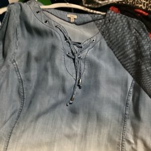 REBA blue Jean multicolored blouse